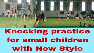 cricket Knocking practice for small children with New Style [upl. by Etnaihc]