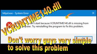 Fix VCRUNTIME140dll missing [upl. by John]