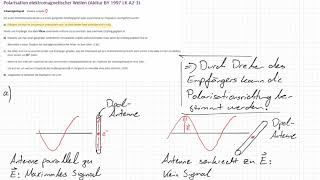 LEIFIphysik Aufgabenlösung  Polarisation elektromagnetischer Wellen [upl. by Anirazc]