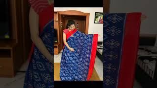 trending silk saree collection 👌 Linen saree collection short ytshots new [upl. by Illil]