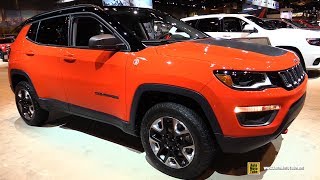 2018 Jeep Compass Trailhawk  Exterior and Interior Walkaround  2017 Chicago Auto Show [upl. by Ritch]