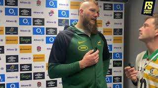 Springbok RG Snyman on playing a full 80 minutes vs England  Springboks PostMatch Presser [upl. by Punke]