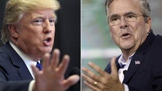 Trumps TWITTER Rampage Over JEB [upl. by Ennairod]