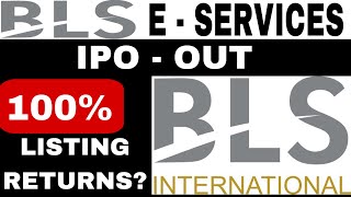 BLS E services IPO OUT  BLS Sewa  BLS E Services launches its IPO [upl. by Neurath]