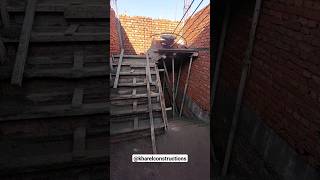 Dog Legged Staircase construction for Residential House in Nepal kharelconstructions [upl. by Nivk]