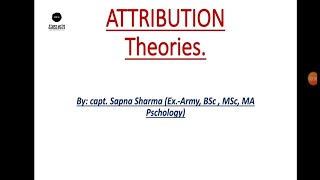 Attribution theory Dispositional amp Situational Attribution  Correspondence Theory [upl. by Barbuto]