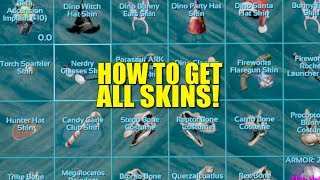 How To Get All Ark Skins Patch 258 How Not To Be A Noob  ArkSurvival Evolved [upl. by Decker]