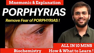 Porphyria Biochemistry  Explanation amp Mnemonic  Heme Synthesis  Heme Metabolism [upl. by Drarehs105]