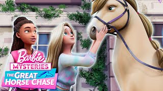 Barbie amp Barbie meet Pepper a champion horse jumper  Barbie Mysteries The Great Horse Chase [upl. by Florence]