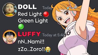 Straw hats play GREEN Light RED Light  One Piece discord server [upl. by Enenej]