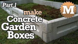 Amazing Concrete Garden Boxes PART 1 DIY Forms to Pour and Cast Cement Planter link together Beds [upl. by Eisinger]