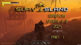 Survisland 20 update gameplay 2024 part 1  getting started  unlocking skills and crafting [upl. by Lassiter]