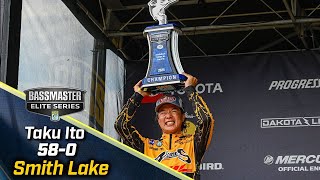 Taku Ito wins 2024 Bassmaster Elite at Smith Lake with 58 pounds [upl. by Deborah]