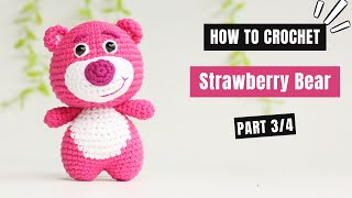 541  Strawberry Bear Amigurumi 34  How To Crochet Dolls Amigurumi  AmiSaigon [upl. by Assenat872]