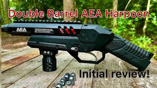 This SawedoffShotgun style Air Pistol Is Insane AEA Harpoon Double Barrel Big Bore Air Pistol [upl. by Jaal87]