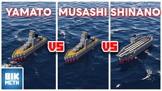 Yamato VS Musashi VS Shinano [upl. by Asor]