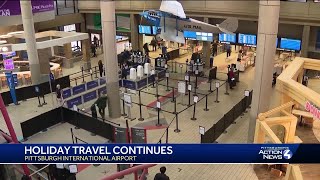 Travelers shocked by lack of lines at Pittsburgh airport on Thanksgiving [upl. by Bonnette893]