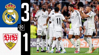 HIGHLIGHTS  Real Madrid 31 Stuttgart  Champions League 202425 [upl. by Reahard]