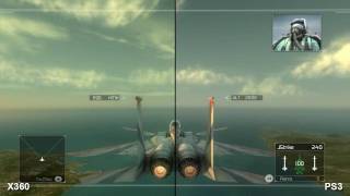 HAWX PS3 Xbox 360 Comparison Video [upl. by Nonnairb]