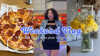 Weekend Vlog  Trader Joe’s haul  Blaze Pizza  Clean with me  More [upl. by Assilanna714]