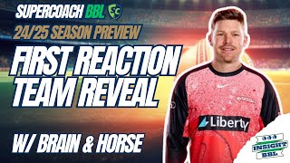 BBL SUPERCOACH FIRST REACTIONS TEAM DRAFT [upl. by Coleville]