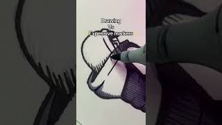 Drawing vs copic markers artistsoftiktok tutorial easydrawing y2k shortshortsketchwithj [upl. by Hudis]