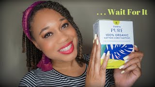 Tampax Pure 100 Organic Cotton Tampons  Product Review  EuniyceMari [upl. by Letch910]