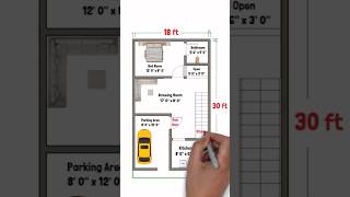 18 x 30 House Plan  18x30 House Design  18x30 Ghar ka Naksha  East houseplans housedesign [upl. by Bain888]