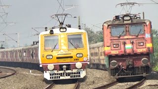 Dangerous Wap4 Locomotive Leads Intercity ExpressKatwa Howrah Aerodynamic Train Skip Huge Curve [upl. by Ayaj]