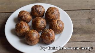 Dry Fruits Ladoo Recipe for Babies Toddlers and Kids  Energy Balls Recipe [upl. by Lynnea]