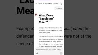 What Does quotExculpatequot Mean [upl. by Ayyidas]