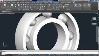 como hacer una rolinera en autocad 3D [upl. by Alrahs]