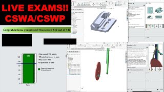 CSWA  Live From Real App Used For all Solidworks Exams [upl. by Tuppeny]