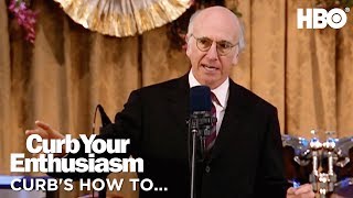 How to Give a Proper Bar Mitzvah Toast w Larry David  Curb Your Enthusiasm 2017  HBO [upl. by Rawley910]