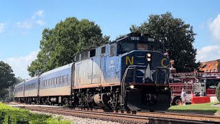 Railfanning In Thomasville NC During The Thomasville Fall Festival Ft Amtrak 20 [upl. by Teria]