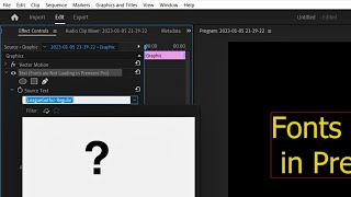 FIXED Fonts Are Not Loading in Premiere Pro [upl. by Nahgen]