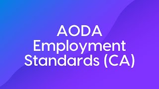 AODA Employment Standards Course Trailer [upl. by Eslek]