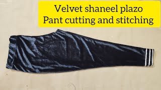 Velvet Shaneel Pant Cutting And StitchingVelvet TrousersVelvet Pajama [upl. by Melquist]