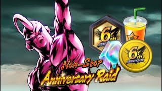 RAID HONOR 6 amp FOOD NONSTOP 6TH ANNIVERSARY RAID VS SUPER BUU EVENT GUIDE DB LEGENDS [upl. by Leonhard]