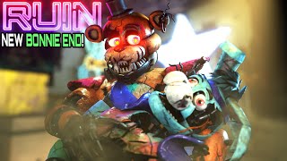 NEW FNAF Ruin END BONNIE DIES as FREDDY says GOODBYE All NEW Ends in Security Breach [upl. by Eselehs]