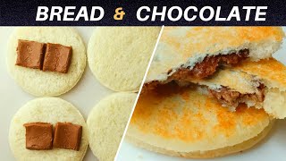 Only 2 Ingredients Recipe  Bread amp Chocolate  Kids Recipes by Food amp Art shorts [upl. by Ytnom]