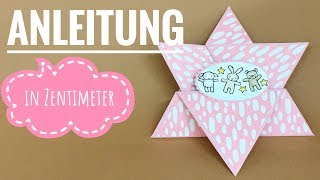 Anleitung Sternenfaltkarte mit Stampin Up Produkten [upl. by Ahsinrat]