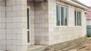 Building a house with lightweight aerated concrete blocks [upl. by Akinor]