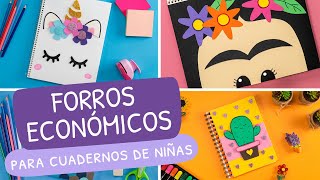 Forros económicos para cuadernos de niñas [upl. by Acimad326]