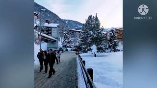 Walking around Lovely Zermatt seventh day in Switzerland [upl. by Nahtanohj829]