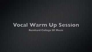 Singing Lessons  Vocal Warm Up Exercises PART 1 of 3 [upl. by Aivlys]