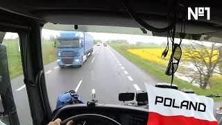 POV Truck Driving Mercedes Actros MP3 440 1  Driving and Unloading in Poland [upl. by Nit]