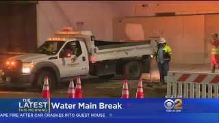 10Foot Sinkhole Opens After Cahuenga Pass Water Main Break [upl. by Eikcir]