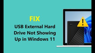 USB External Hard Drive Not Showing Up in Windows 11 [upl. by Ennaitak660]