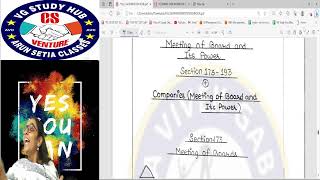 COMPANY LAW CS EXECUTIVE BOARD OF DIRECTORS REVISION EXPRESS PART1MISSION DEC 2023 [upl. by Ahsilem]